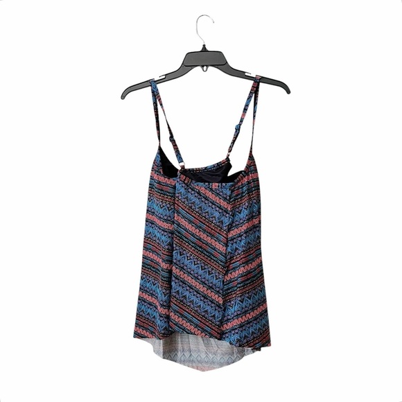 Dreamsuit Swimsuit Top Womens Plus 18W Navy Multicolorl Tankini Flowy Shelf Bra - Picture 4 of 6